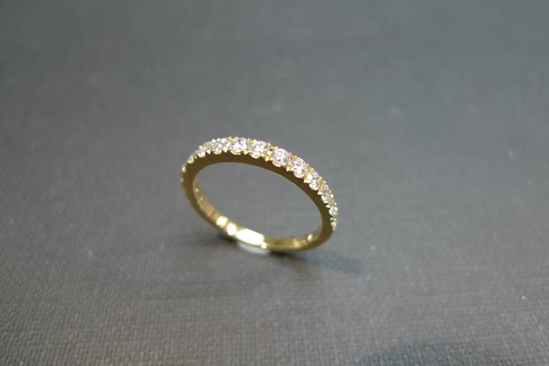 Diamantring, Diamant Ehering in 14K Gold, Ehering, Einzigartige Ringe, Frauenringe, Eheringe Frauen, Personalisierter Schmuck von honngaijewelry