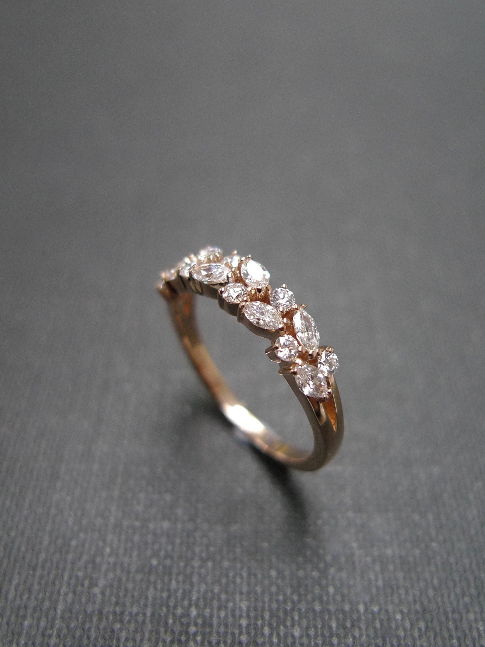 Marquise Ehering Aus 14K Solidem Gold, Moissanite Lab Zuchtdiamant Verlobungsring Für Frauen Schmuck Marquise Ehering Aus 14K Solidem Gold, Moissanite Lab Zuchtdiamant Verlobungsring Für Frauen Schmuck von honngaijewelry