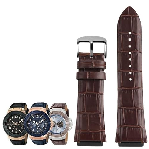 honyeuk Echtes Leder Uhrenarmband für GUESS W0040G3/W0040G5/W0247G3 Uhrenarmband(Browns) von honyeuk