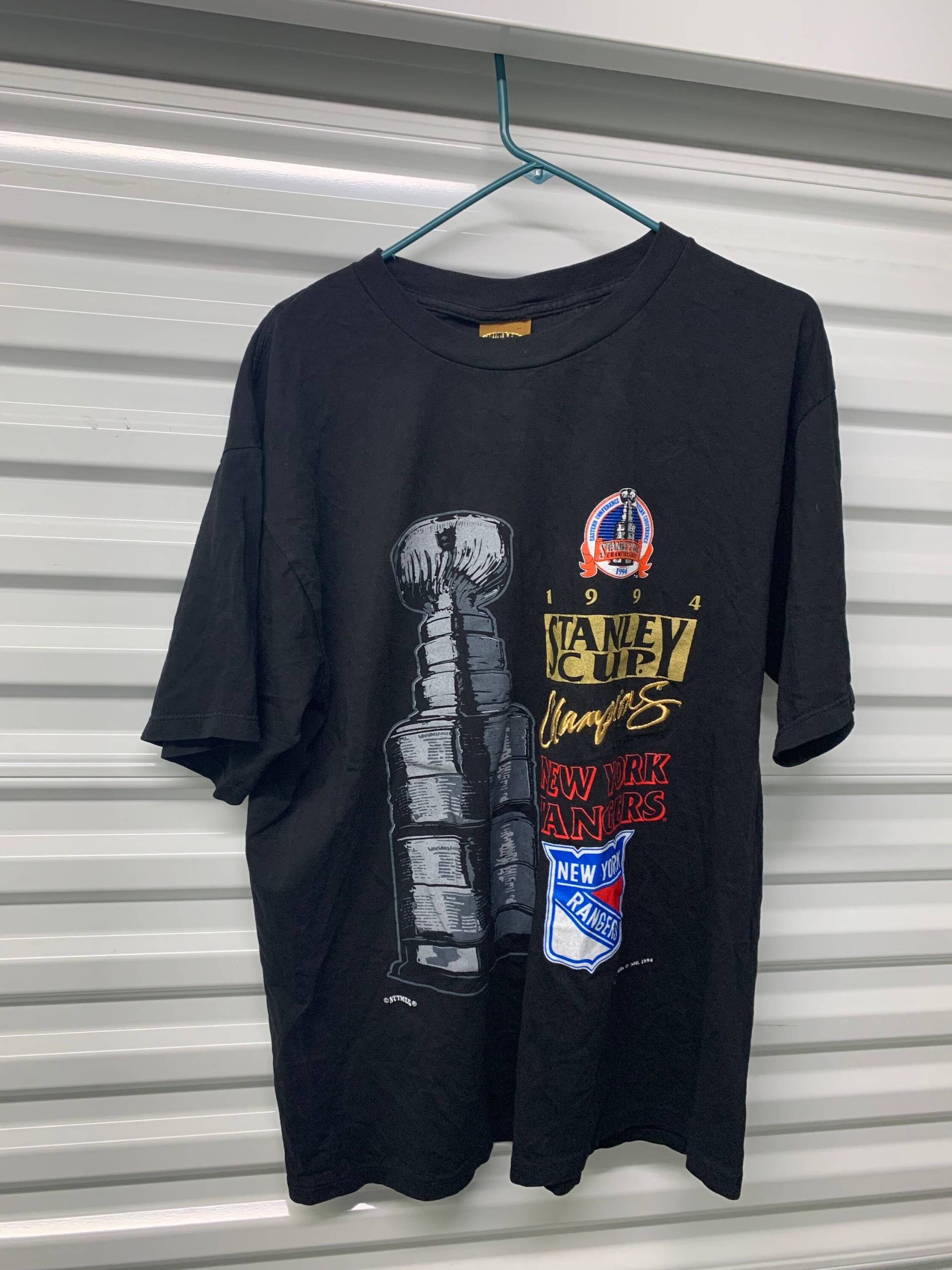 Vintage 90Er New York Rangers Vs Vancouver Canucks 1994 Nhl Stanley Cup Finals Muskat T-Shirt Herren Größe Groß von hoodiesvintage1