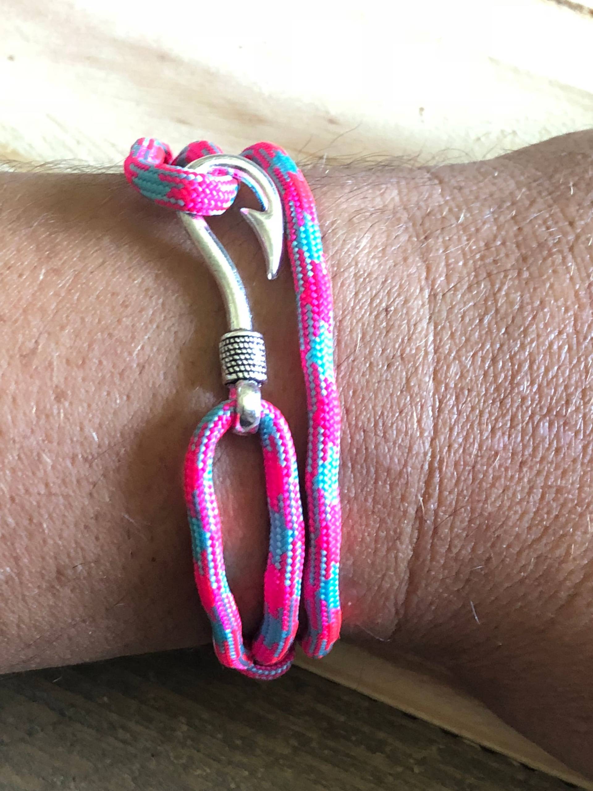 Paracord Fisch Haken Armband, Paracord, Hergestellt in Den Usa Paracord Fisch Haken Armband, Paracord, Hergestellt in Den Usa von hookersflyshop
