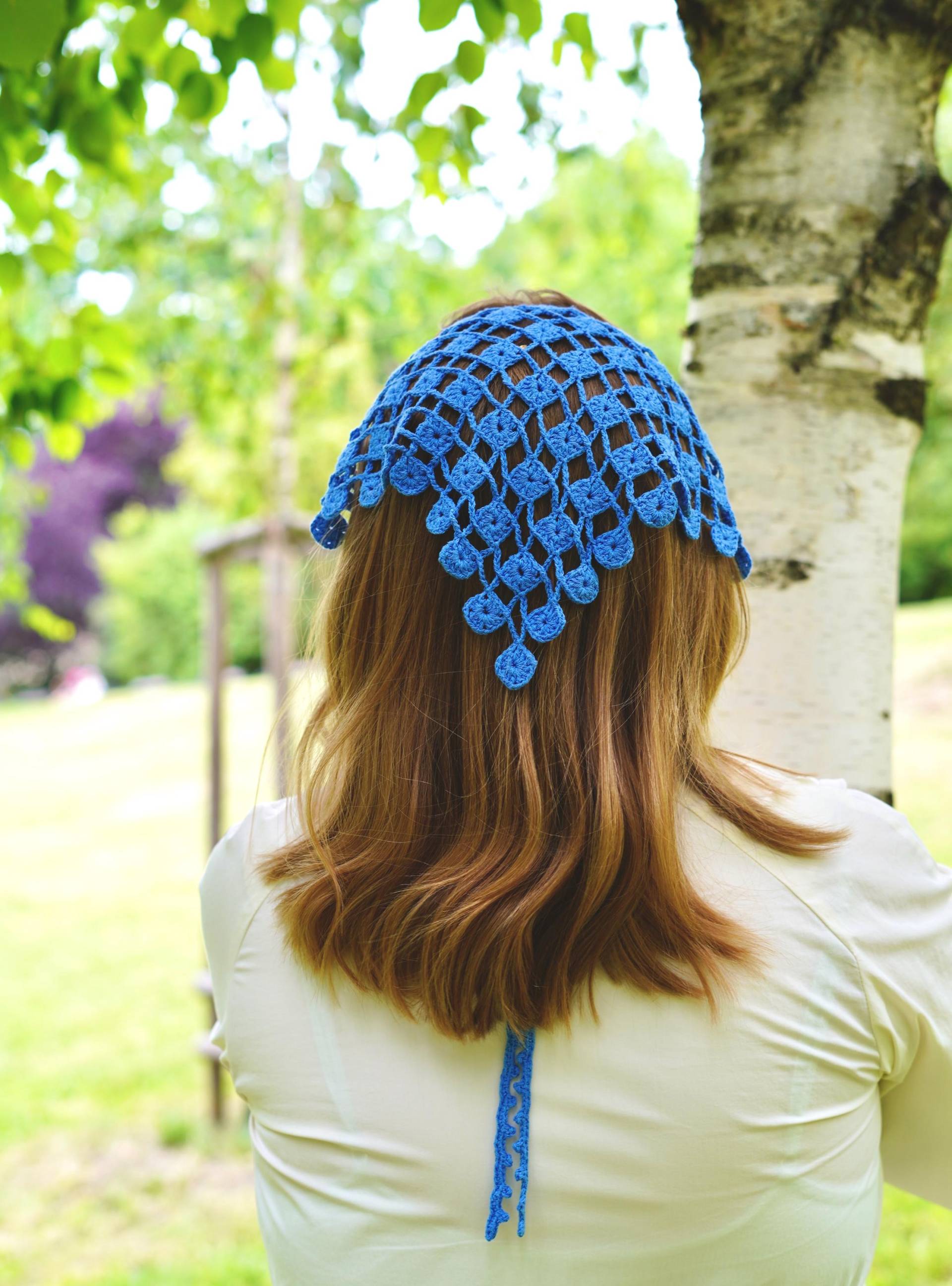 Seiden Häkel Bandana Lebendiges Boho Kopftuch - Multiway Wrap Seiden Häkel Bandana Lebendiges Boho Kopftuch - Multiway Wrap von hooplaCZ