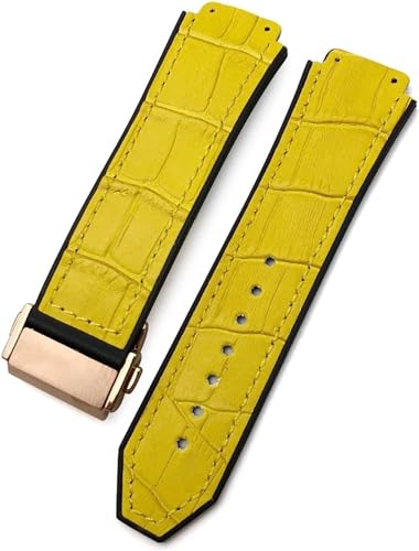 hoosouk 20 Mm 22 Mm Rindsleder-Gummi-Uhrenarmband Für Hublot-Kalbsleder-Silikon-Uhrenarmband-Armbänder 25 Mm * 19 Mm(30,28x19x24mm) von hoosouk