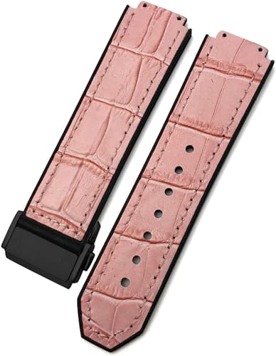 hoosouk 20 Mm 22 Mm Rindsleder-Gummi-Uhrenarmband Für Hublot-Kalbsleder-Silikon-Uhrenarmband-Armbänder 25 Mm * 19 Mm(5,28x19x24mm) von hoosouk