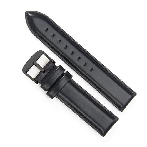 hoosouk Echtes Lederarmband für DW Herren Damen Uhrenarmband für Daniel Wellington(Black-Black,18mm) von hoosouk