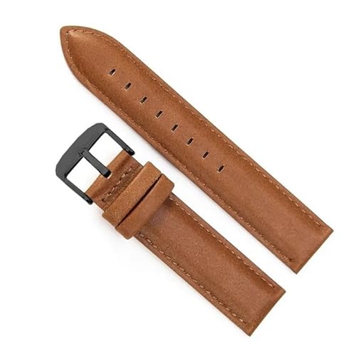 hoosouk Echtes Lederarmband für DW Herren Damen Uhrenarmband für Daniel Wellington(Brown-Black,22mm) von hoosouk
