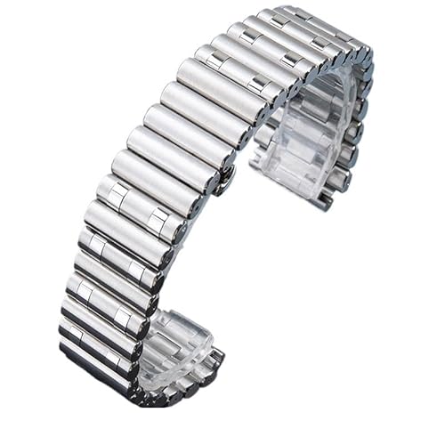 hoosouk Edelstahl-Uhrenarmband für Breitling Mechanical Chronograph und Super Ocean-Serie mit Schmetterlingsschließe(24mm) von hoosouk