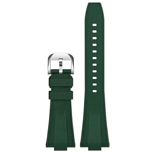 hoosouk Gummi-Uhrenarmband mit Schnellverschluss für Tissot PRX T137.407/T137.410 Super Player 40 mm, konvexes Herrenarmband(Green) von hoosouk