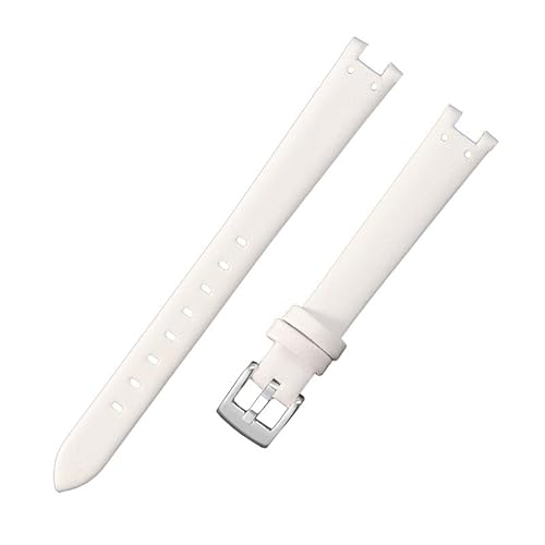 hoosouk Lederarmband für Anne Klein AK1950 9442 9918 9168 Serie Notch Uhrenarmband Zubehör(White-s) von hoosouk