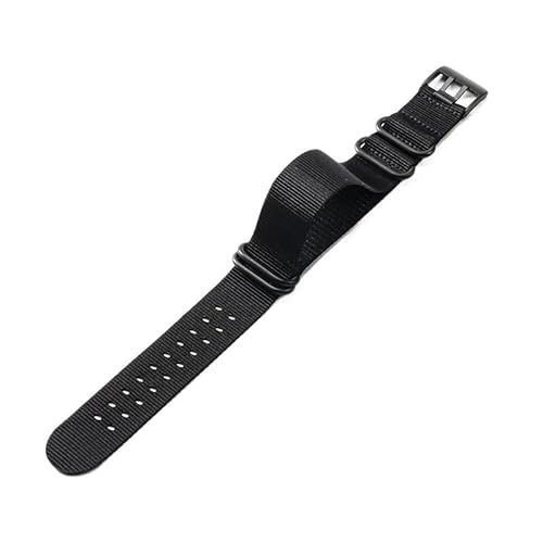 hoosouk Nylon Uhrenarmband für Luminox 3581 8821 8831 3051 Armband Armband Sport Uhrenarmbänder Universal(Black-Black,23mm) von hoosouk