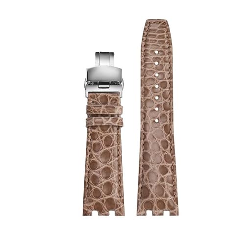 hoosouk Schnelladapterband für MAURICE LACROIX AIKON AI6008 AI6007 AI6038 AI6058 Herren-Lederarmband(Gray-steel buckle,AI6038) von hoosouk