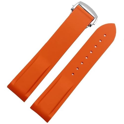 hoosouk Silikon-Uhrenarmband für Omega Seamaster Planet Ocean Herren-Kautschukarmband(Oranges,22mm) von hoosouk