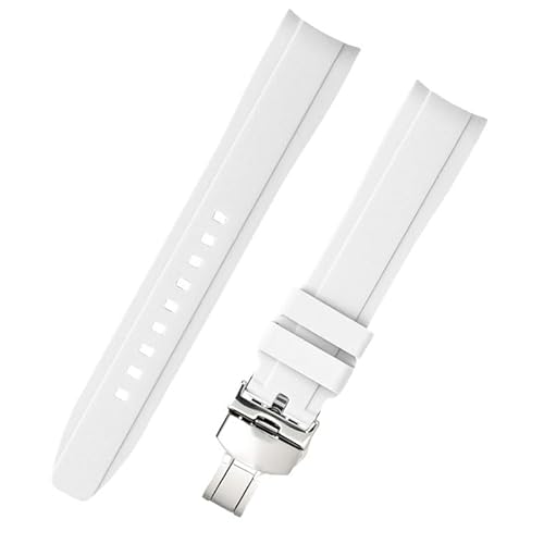 hoosouk Silikonarmband für Tissot Le Locle 1853 Junior T410 Coutu Carson Uhrenarmband(White,20mm) von hoosouk