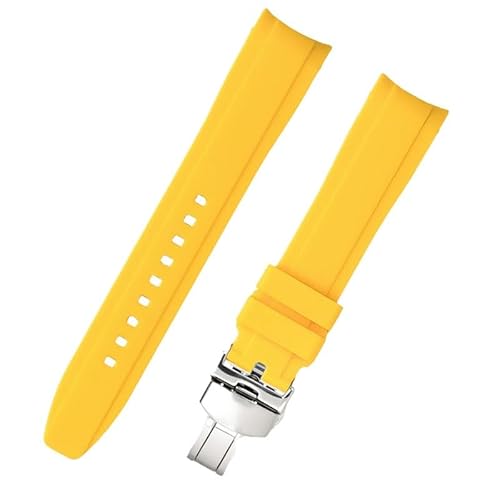 hoosouk Silikonarmband für Tissot Le Locle 1853 Junior T410 Coutu Carson Uhrenarmband(Yellow,18mm) von hoosouk
