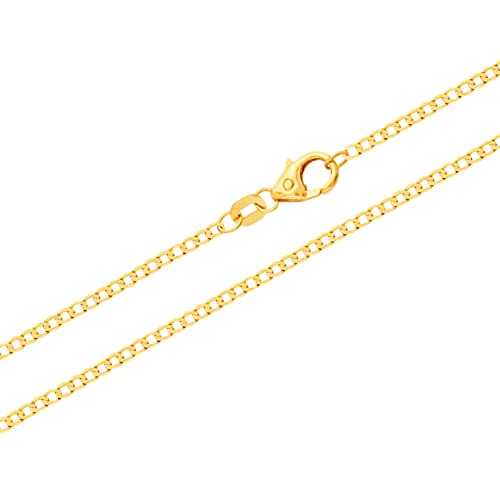 hoplo holzenplotz Feine Goldkette Panzerkette Breite 1,6mm weit - 333-8 Karat Gold, Kettenlänge:40 cm von hoplo holzenplotz