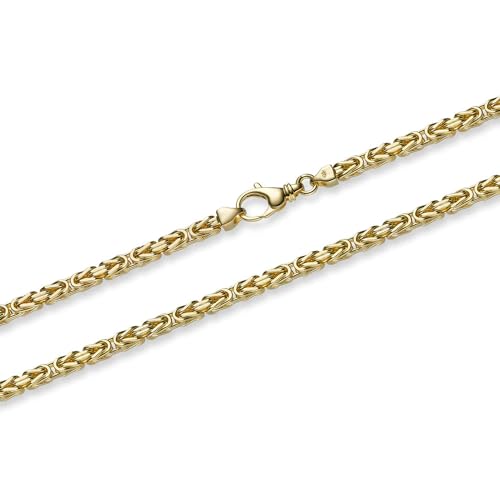 hoplo holzenplotz Goldkette Königskette Halskette Breite 3,5 mm massiv 585-14 Karat Gold, Kettenlänge:70 cm von hoplo holzenplotz