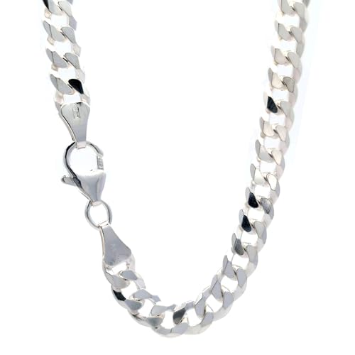 hoplo holzenplotz 5,9 mm 925 Sterlingsilber massive Silberkette Panzerkette 45/50/55/60 cm - elegante Silber Kette Damen und Herren Juwelier Qualität - Made in Germany, Kettenlänge:60 cm von hoplo holzenplotz