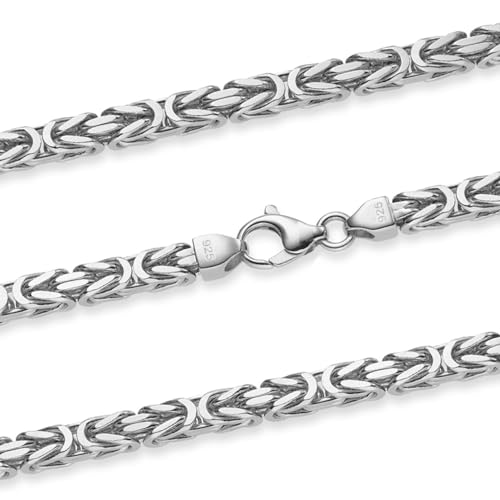 hoplo holzenplotz Königskette Halskette oder Armband Breite 6,1 mm - massiv 925 Sterlingsilber Auswahl, Kettenlänge:80 cm von hoplo holzenplotz