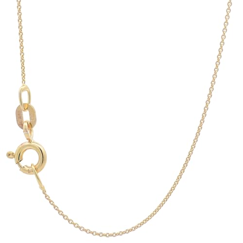 Goldkette Ankerkette Breite 0,8mm - 585-14 Karat Gold, Kettenlänge:42 cm Damenkette von hoplo holzenplotz