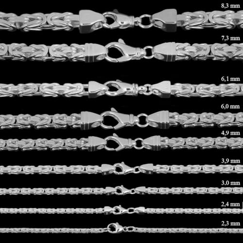 Königskette Halskette 925 Sterlingsilber Auswahl, Kettenlänge:55 cm Unisex, Kettenbreite:6.0 mm von hoplo holzenplotz