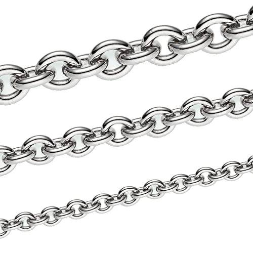 Silberkette Ankerkette Breite 9,1mm - 925 Silber, Kettenlänge:50 cm Unisex von hoplo holzenplotz