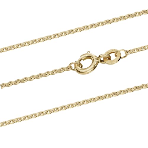 hoplo holzenplotz Echt Goldkette Ankerkette rund Breite 1,3 mm - 333-8 Karat Gold, Kettenlänge:42 cm von hoplo holzenplotz