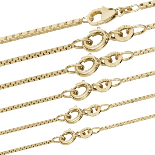 hoplo holzenplotz Edle Venezianerkette Halskette - 333-8 Karat Gold Juwelier Qualität, Länge:36 cm, Kettenbreite:0.7 mm von hoplo holzenplotz