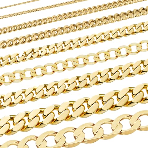 hoplo holzenplotz Edle massive Goldkette Panzerkette 333-8 Karat Gold Juwelier Qualität, Länge:42, Kette_Breite:1.2 mm von hoplo holzenplotz