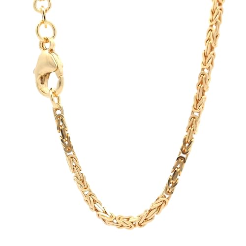 hoplo holzenplotz Goldkette Königskette Halskette Breite 1,8 mm - 585-14 Karat Gold, Kettenlänge:19 cm Armkette von hoplo holzenplotz