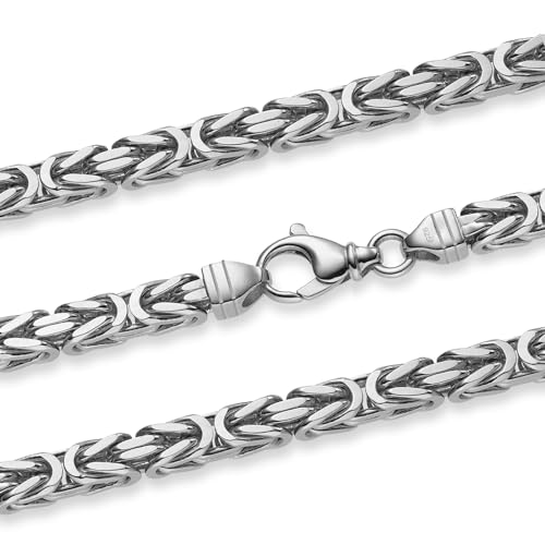 hoplo holzenplotz Königskette Halskette oder Armband Breite 6,0 mm - massiv 925 Sterlingsilber Auswahl, Kettenlänge:21 cm Armkette von hoplo holzenplotz