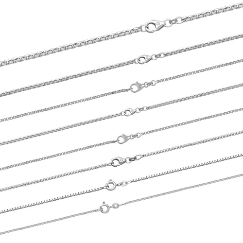 hoplo holzenplotz Massive edle Venezianerkette Silber Halskette 925 Sterlingsilber, Kettenlänge:50 cm Unisex, Kettenbreite:1.8 mm von hoplo holzenplotz