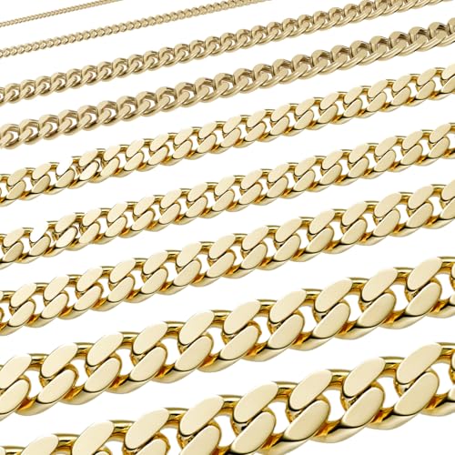 hoplo holzenplotz Panzerkette Halskette 585-14 Karat Gold Auswahl, Länge:38, Kette_Breite:1.2 mm von hoplo holzenplotz