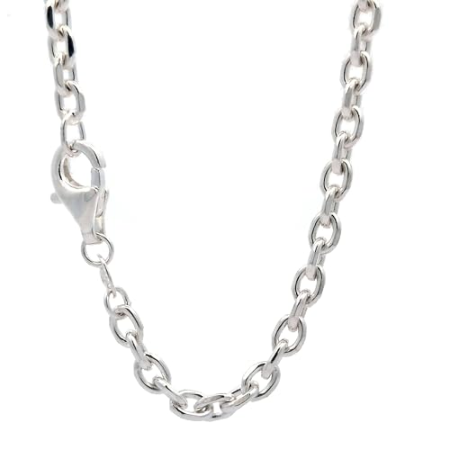 hoplo holzenplotz Silberkette Ankerkette diamantiert Halskette 3,0 mm massiv 925 Silber, Kettenlänge:70 cm von hoplo holzenplotz