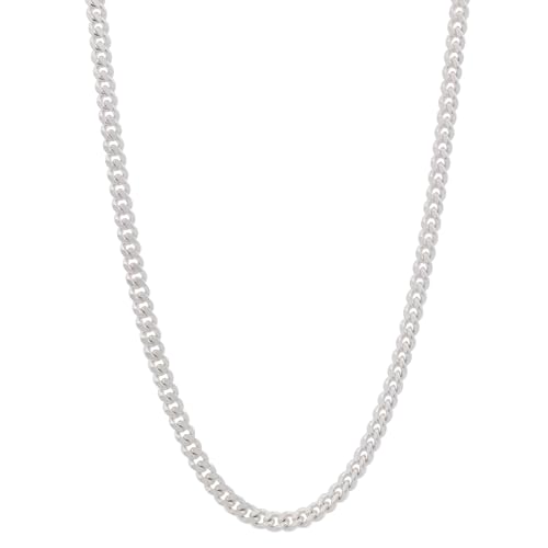 hoplo holzenplotz Silberkette Panzerkette Halskette Breite 1,2 mm echt massiv 925 Silber, Kettenlänge:60 cm Unisex von hoplo holzenplotz