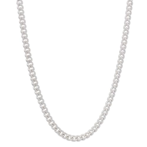 hoplo holzenplotz Silberkette Panzerkette Halskette Breite 1,7 mm echt massiv 925 Silber, Kettenlänge:55 cm Unisex von hoplo holzenplotz