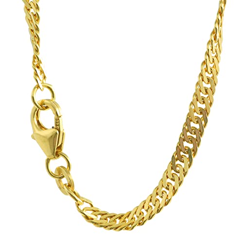 hoplo holzenplotz Singapurkette Halskette Breite 3,4 mm - 333-8 Karat Gold Auswahl, Kettenlänge:19 cm Armkette hoplo holzenplotz Singapurkette Halskette Breite 3,4 mm - 333-8 Karat Gold Auswahl, Kettenlänge:19 cm Armkette von hoplo holzenplotz