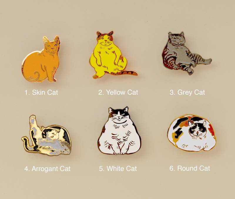 Katzen Emaille Pins-Katzen Geschenke-Emaille Pin-Brosche-Glückskatze-Dicke Katze-Katze Pin-Silly Pin-Ich Wie Katze-Pferd Geige Pin-Gold Katzen Emaille Pins-Katzen Geschenke-Emaille Pin-Brosche-Glückskatze-Dicke Katze-Katze Pin-Silly Pin-Ich Wie Katze-Pferd Geige Pin-Gold von horsefiddlepress