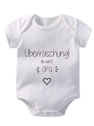 Hospitrix Strampler Überraschung! du wirst Onkel, Tante, Opa, Oma, Überraschung Verkündung, Baby, Strampler, Geschenk (Überraschung! du wirst OPA) von Hospitrix