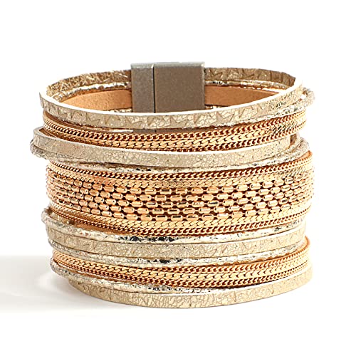 hotoo Stapelbare Lederarmbänder mit Herzanhänger für Damen, trendiges Liebes-Manschetten-Wickelarmband, Weihnachtsschmuck, Geburtstag, Jahrestag, Kein Edelstein hotoo Stapelbare Lederarmbänder mit Herzanhänger für Damen, trendiges Liebes-Manschetten-Wickelarmband, Weihnachtsschmuck, Geburtstag, Jahrestag, Kein Edelstein von hotoo