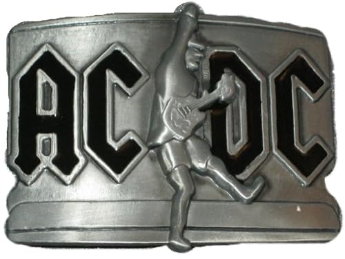 AC-DC-Gürtelschnalle und schwarze Gitarre Hardrock-Farbe, Schwarz AC-DC-Gürtelschnalle und schwarze Gitarre Hardrock-Farbe, Schwarz von hotrodspirit