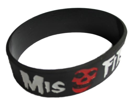 hotrodspirit - Armband aus Silikon, Gruppe The Misfits, Punk, Rock, Roll, Herren, Damen, Jugendliche, Einheitsgröße, Silikon hotrodspirit - Armband aus Silikon, Gruppe The Misfits, Punk, Rock, Roll, Herren, Damen, Jugendliche, Einheitsgröße, Silikon von hotrodspirit
