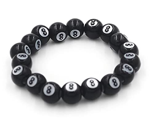 hotrodspirit - Armband mit 8 Kugeln, Billardkugel, Schwarz, Herren und Damen, Rock-Roll V8, Einheitsgröße hotrodspirit - Armband mit 8 Kugeln, Billardkugel, Schwarz, Herren und Damen, Rock-Roll V8, Einheitsgröße von hotrodspirit