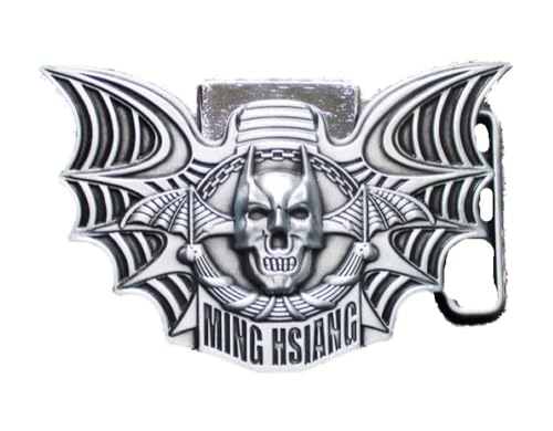 hotrodspirit - Gürtelschnalle Devil + Feuerzeug Teufel Herren Rock Roll, mehrfarbig, Einheitsgröße von hotrodspirit