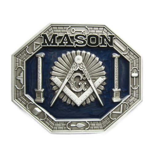 hotrodspirit - Gürtelschnalle Freimauer Tempelritter blau Herren Damen, mehrfarbig, Einheitsgröße hotrodspirit - Gürtelschnalle Freimauer Tempelritter blau Herren Damen, mehrfarbig, Einheitsgröße von hotrodspirit