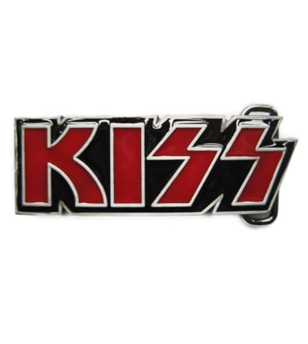 hotrodspirit - Gürtelschnalle The Kiss Red Band Hard Rock 70er Jahre, mehrfarbig, Einheitsgröße von hotrodspirit