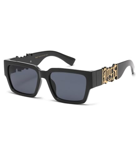 hotrodspirit - Sonnenbrille LOCS schwarz großes Logo gold Herren Biker, Schwarz , Einheitsgröße hotrodspirit - Sonnenbrille LOCS schwarz großes Logo gold Herren Biker, Schwarz , Einheitsgröße von hotrodspirit