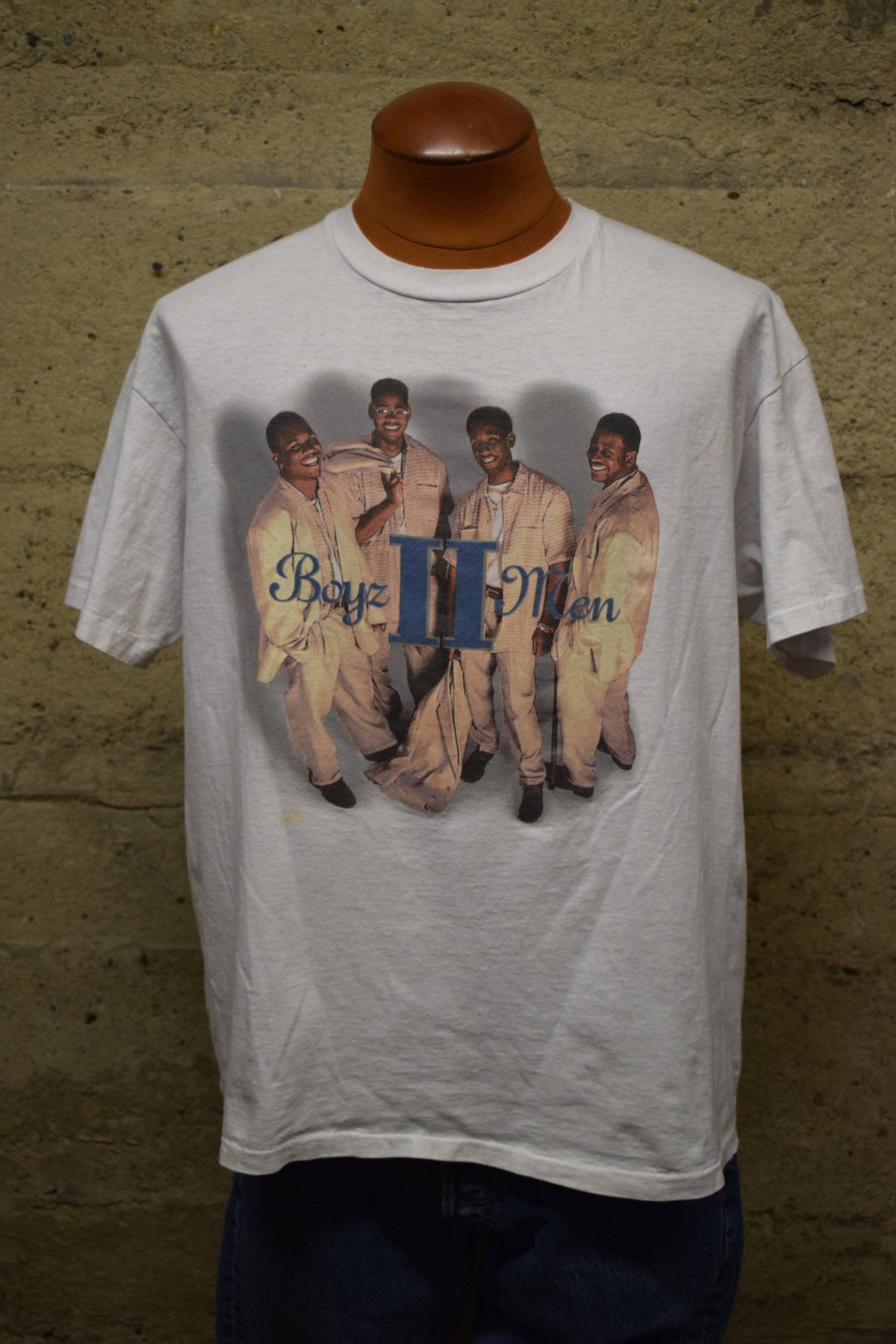 90S Boyz Ii Men All Around The World Tour "94-95 T-Shirt X-Large Vintage von hovClassics