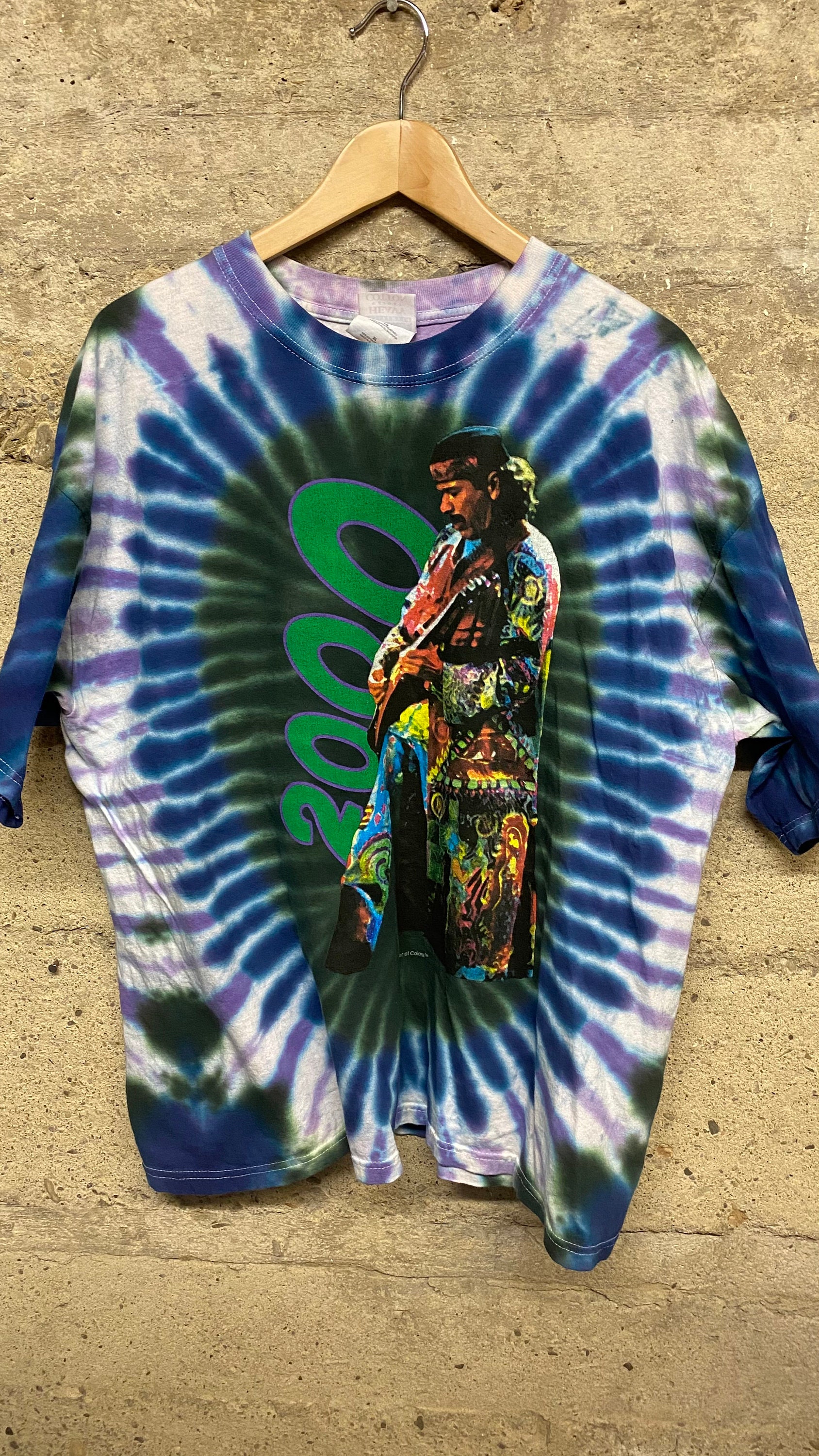 Vintage Carlos Santana Fluss Der Farben Tour Tie Dye T-Shirt Größe Herren Xl von hovClassics