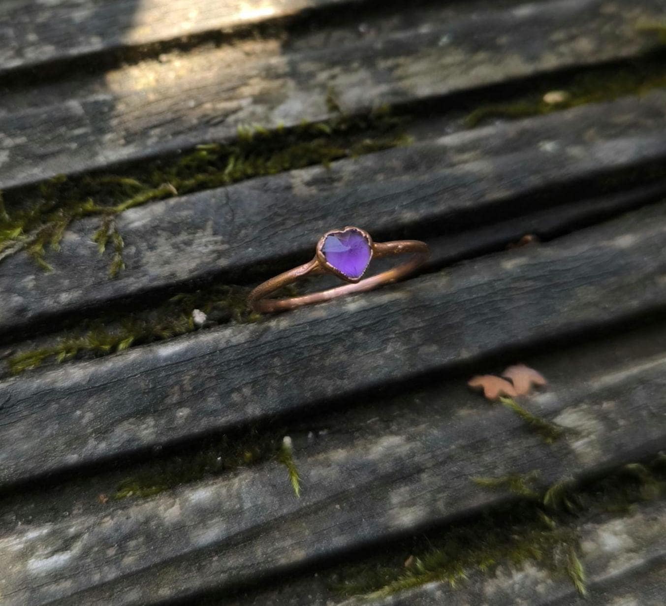 Amethystring, Rose Cut Amethyst, Us 5.75, Edelsteinring, Kristallring, Kupferring, Boho Ring, Crystal Ring, Heilsteinring, Verlobungsring Amethystring, Rose Cut Amethyst, Us 5.75, Edelsteinring, Kristallring, Kupferring, Boho Ring, Crystal Ring, Heilsteinring, Verlobungsring von howlingwolfjewellery
