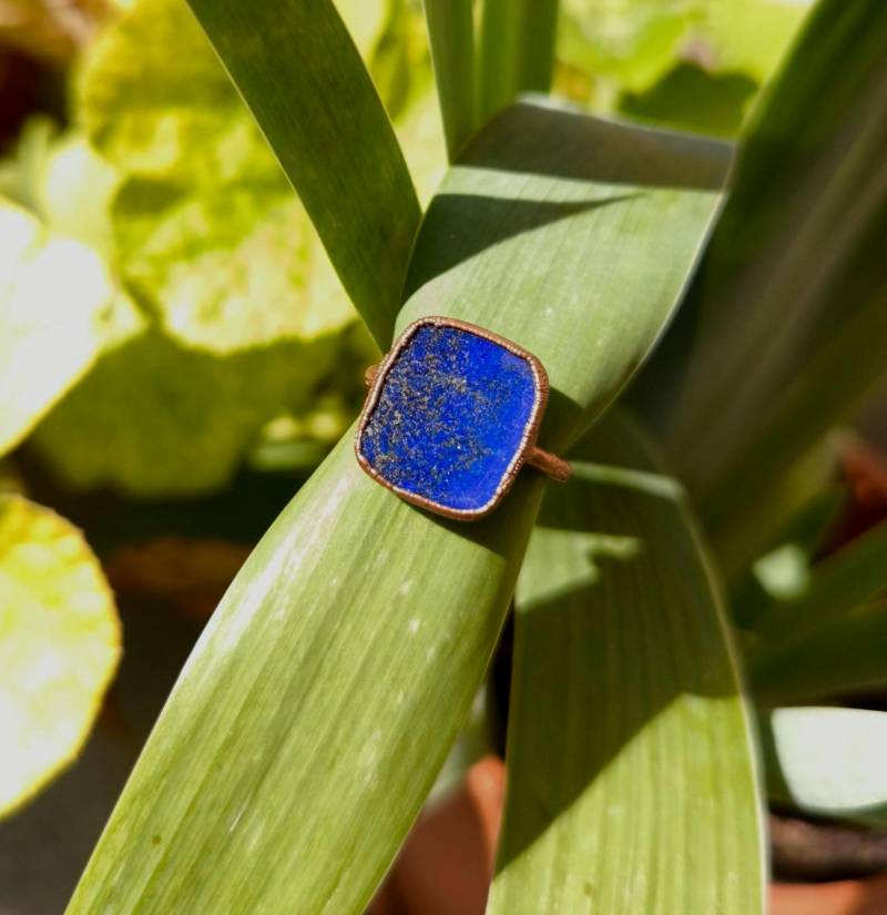 Lapis Lazuli Ring, Lazuli, Us 6.75, Statementring, Edelsteinring, Kristallring, Boho, Lapislazuli Raw Crystal Ring, Crystals von howlingwolfjewellery